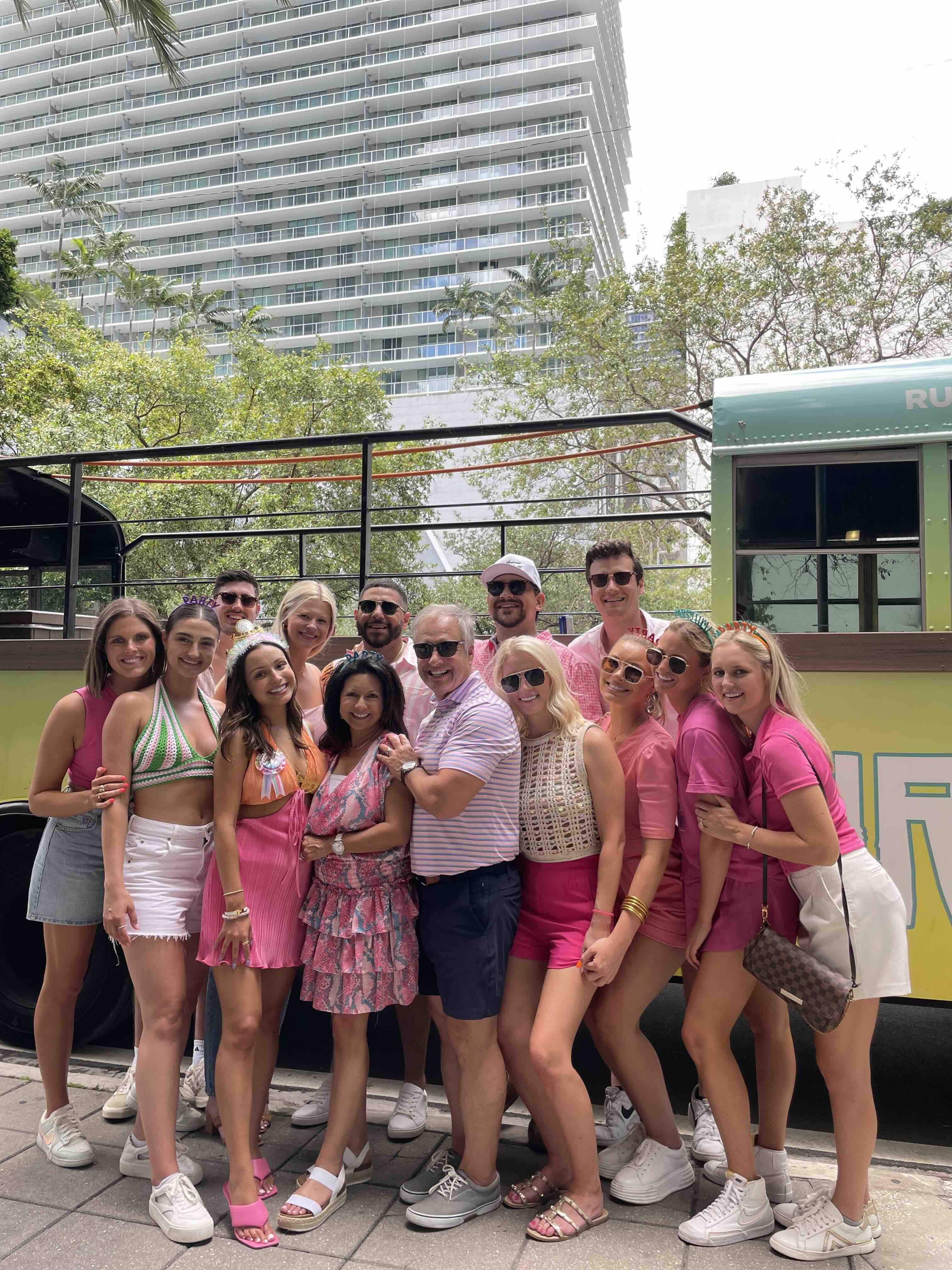 Inside Rumbatours party bus in Miami