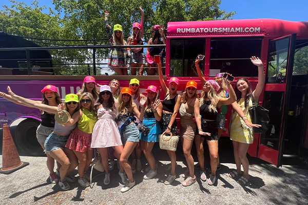 Party bus in Miami neighborhoods