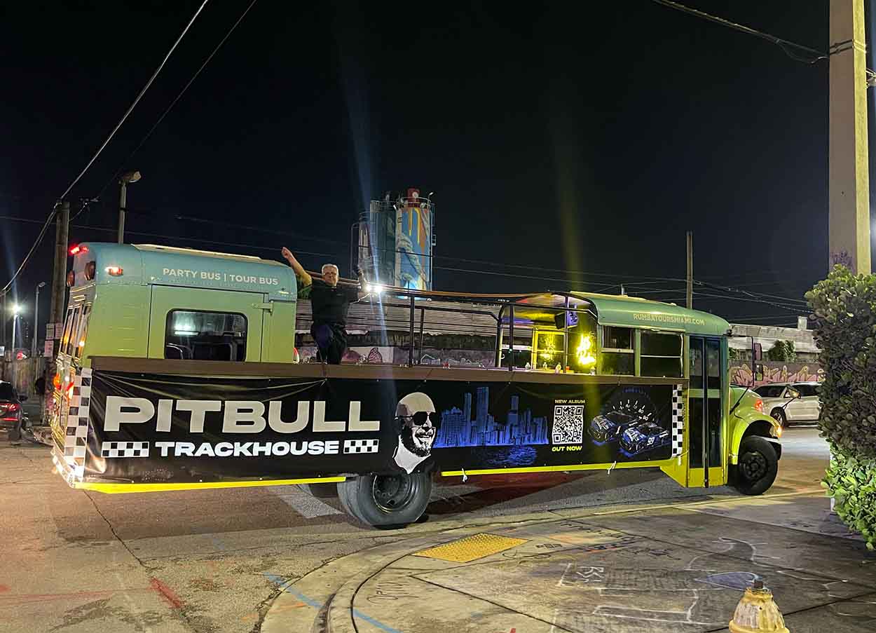 Pitbull Trackhouse Party Bus