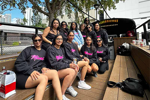 Team building on a private Miami bus