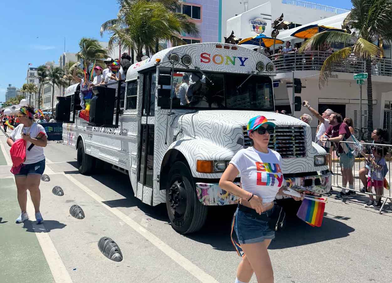 Sony Music Pride Parade Bus Activation